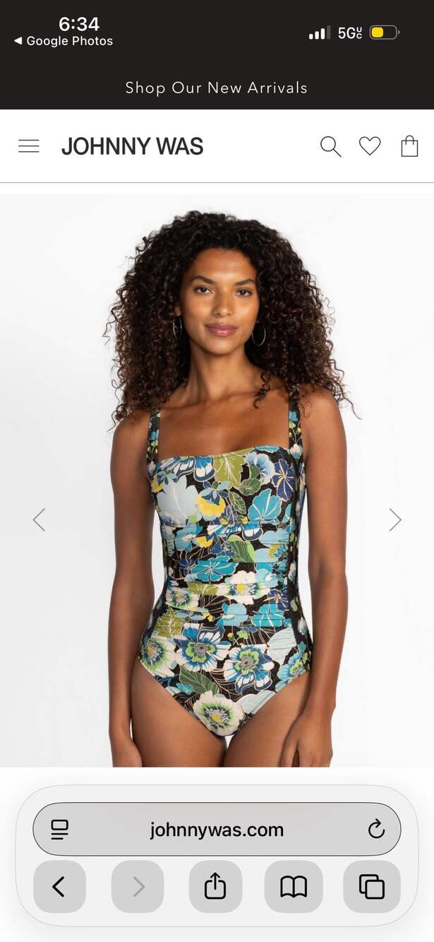 Johnny Was Jenn Ruched Floral One-Piece Swimsuit